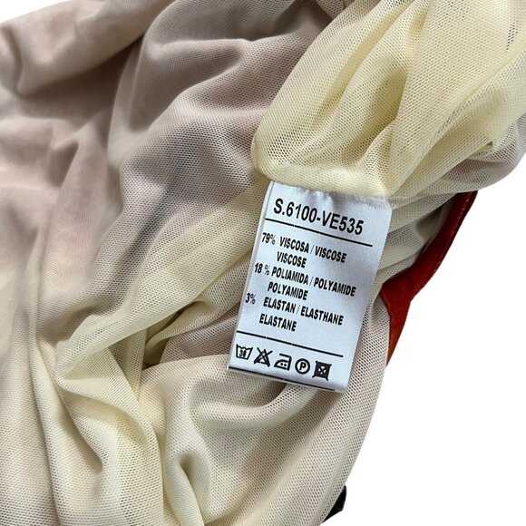 Isabel‎ de Pedro Tie Dye Knee Length Bodycon Dress Red Size 4 Baddie Maximalist - Picture 5 of 8